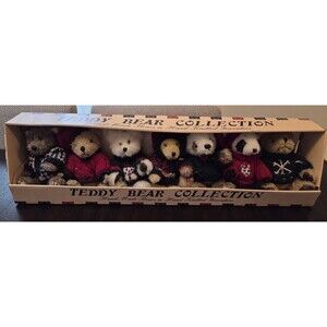 HugFun 7 Teddy Bear Collection Knitted Sweaters Christmas Bears